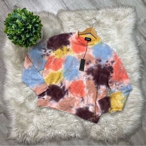 MONROW Coral Reef Tie Dye Boyfriend Sweatshirt‎